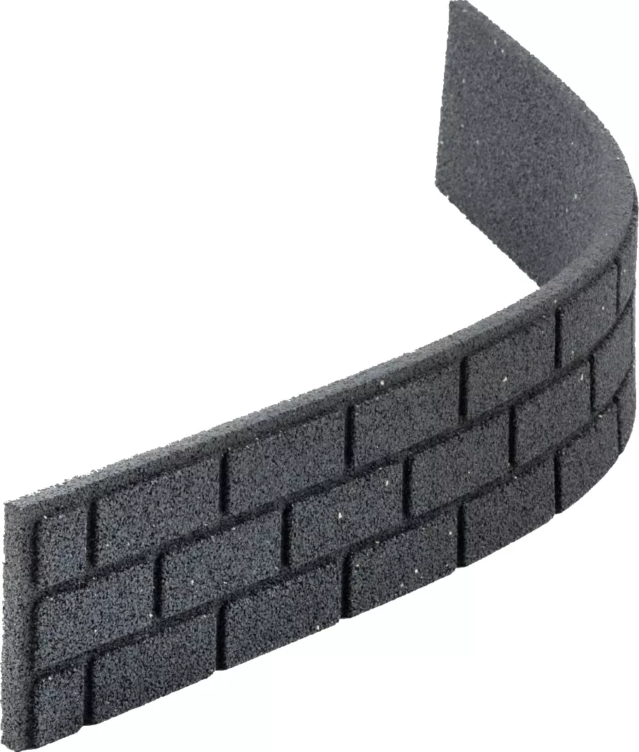 Бордюр садовий Multyhome 15х5х120 см, сірий, цеглини (EU5000164)